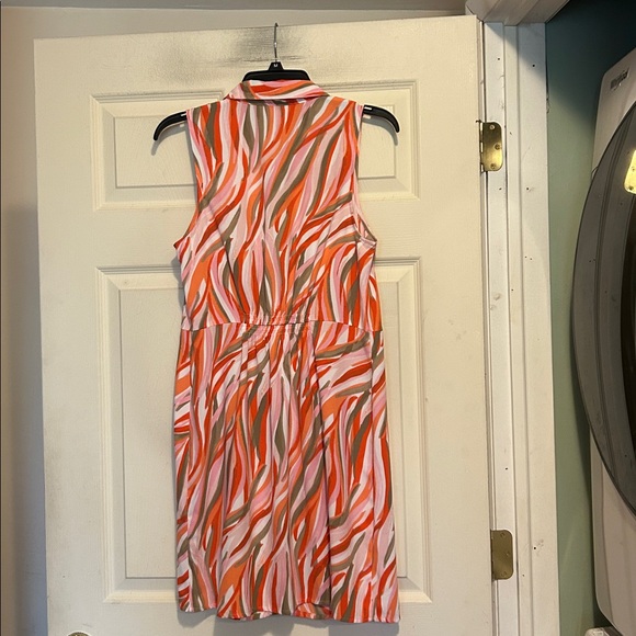 Nine West Collared Button Up Dress Size Medium Pink - Picture 6 of 8